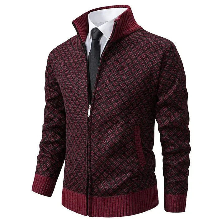 Audemars gebreid heren vest met rits