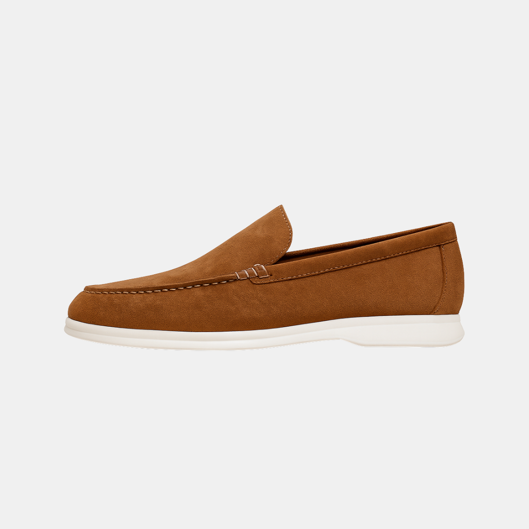 Casual Suéde Look Heren Loafers Met Witte Zool