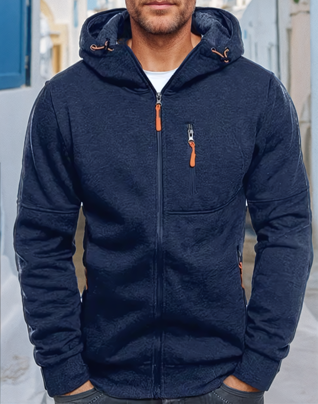 Drax Heren Hoodie Met Rits En Capuchon