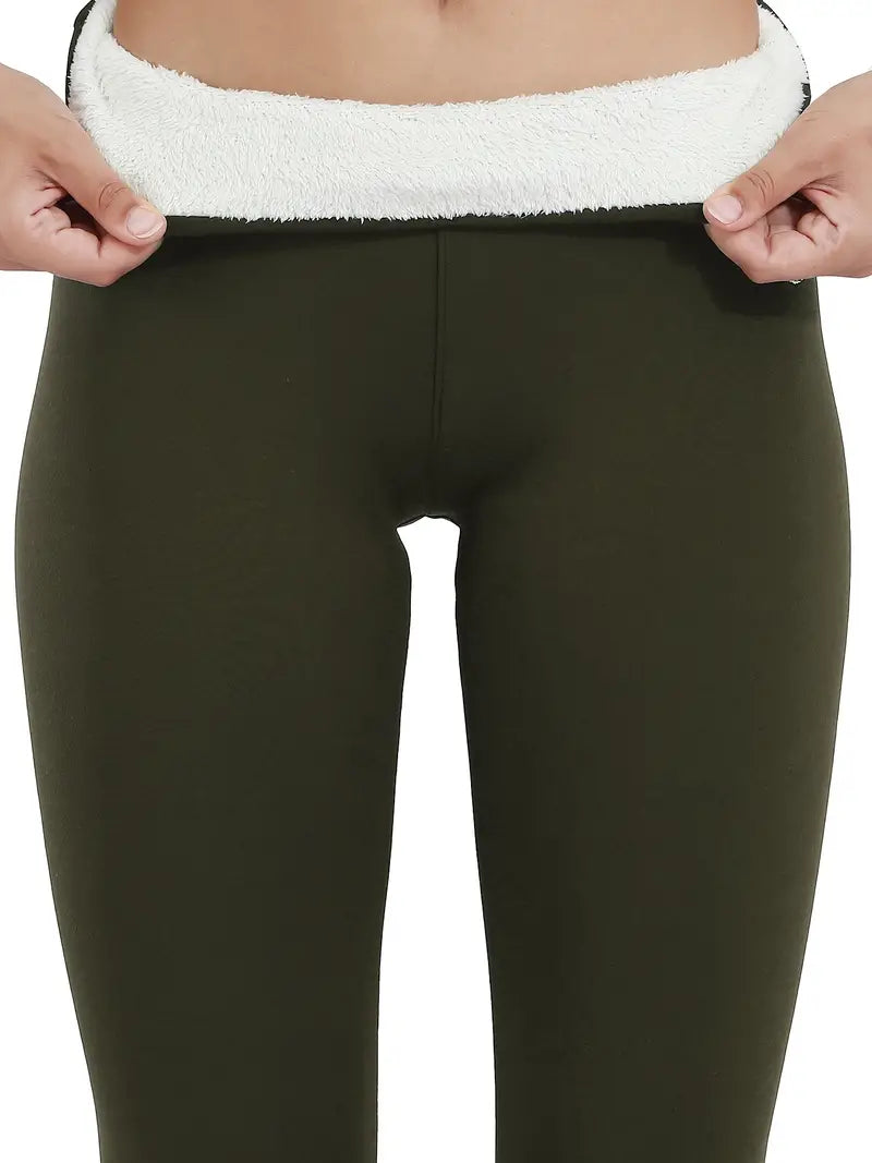 Elena Dames fleece gevoerde hoge taille legging