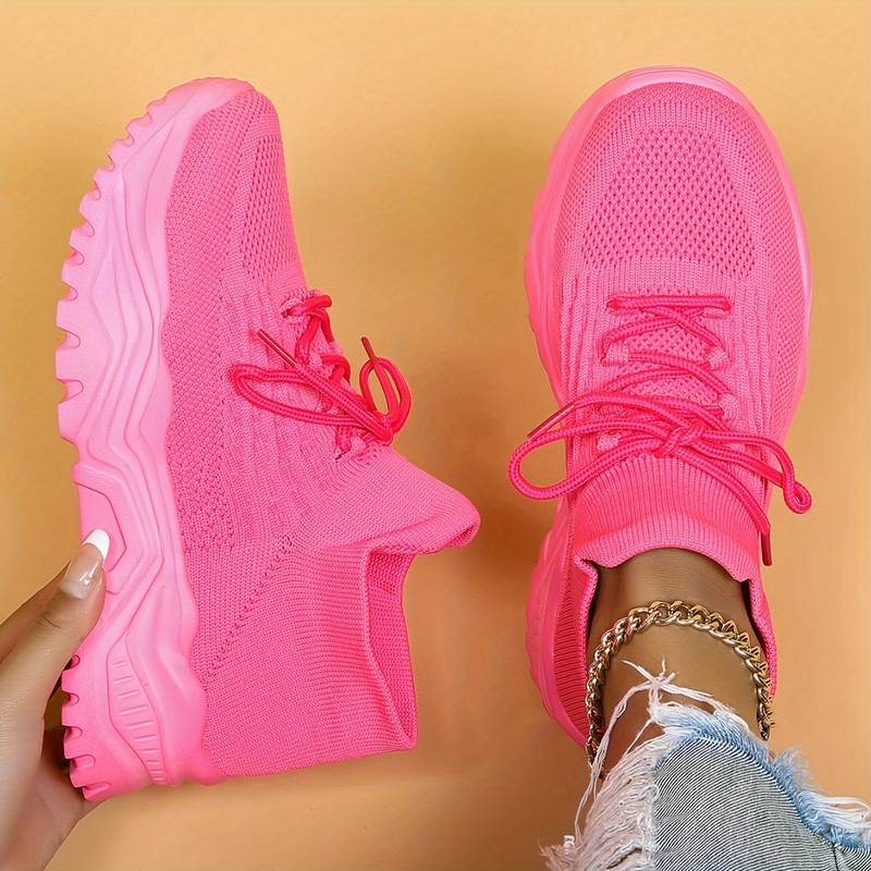 Elida chunky dames sneakers met sokdesign