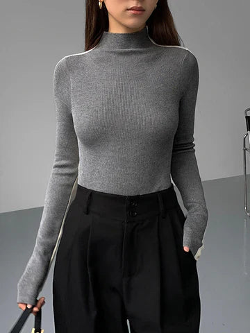 Elle dames coltrui met contrasterende mouwen