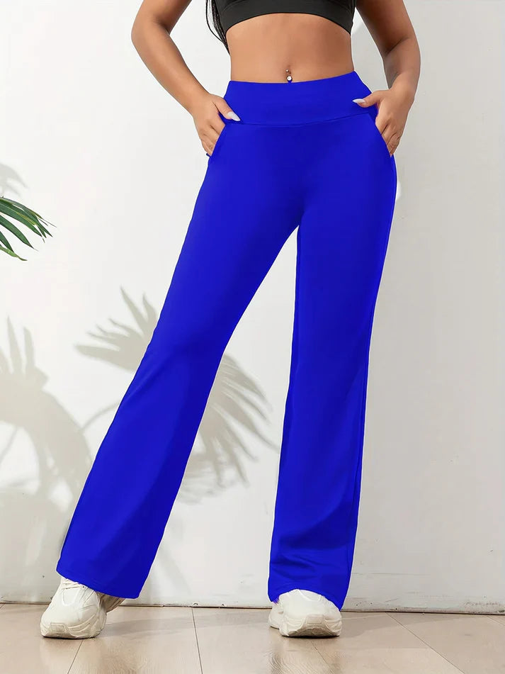 Francine dames flared broek met hoge taille