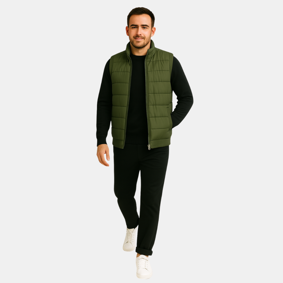 Heren Bodywarmer Met Warme Fleecevoering