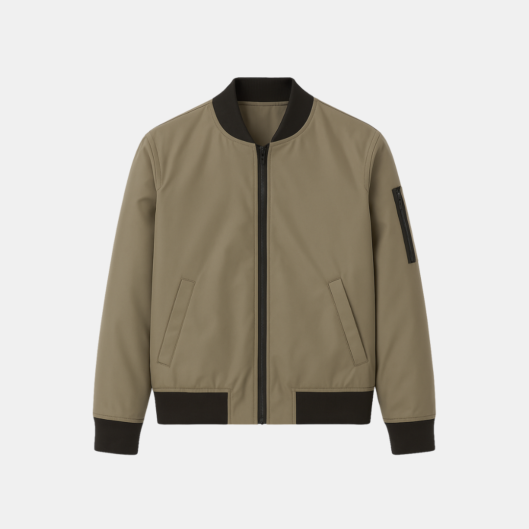 Heren Bomberjas Met Rits En Sportieve Pasvorm