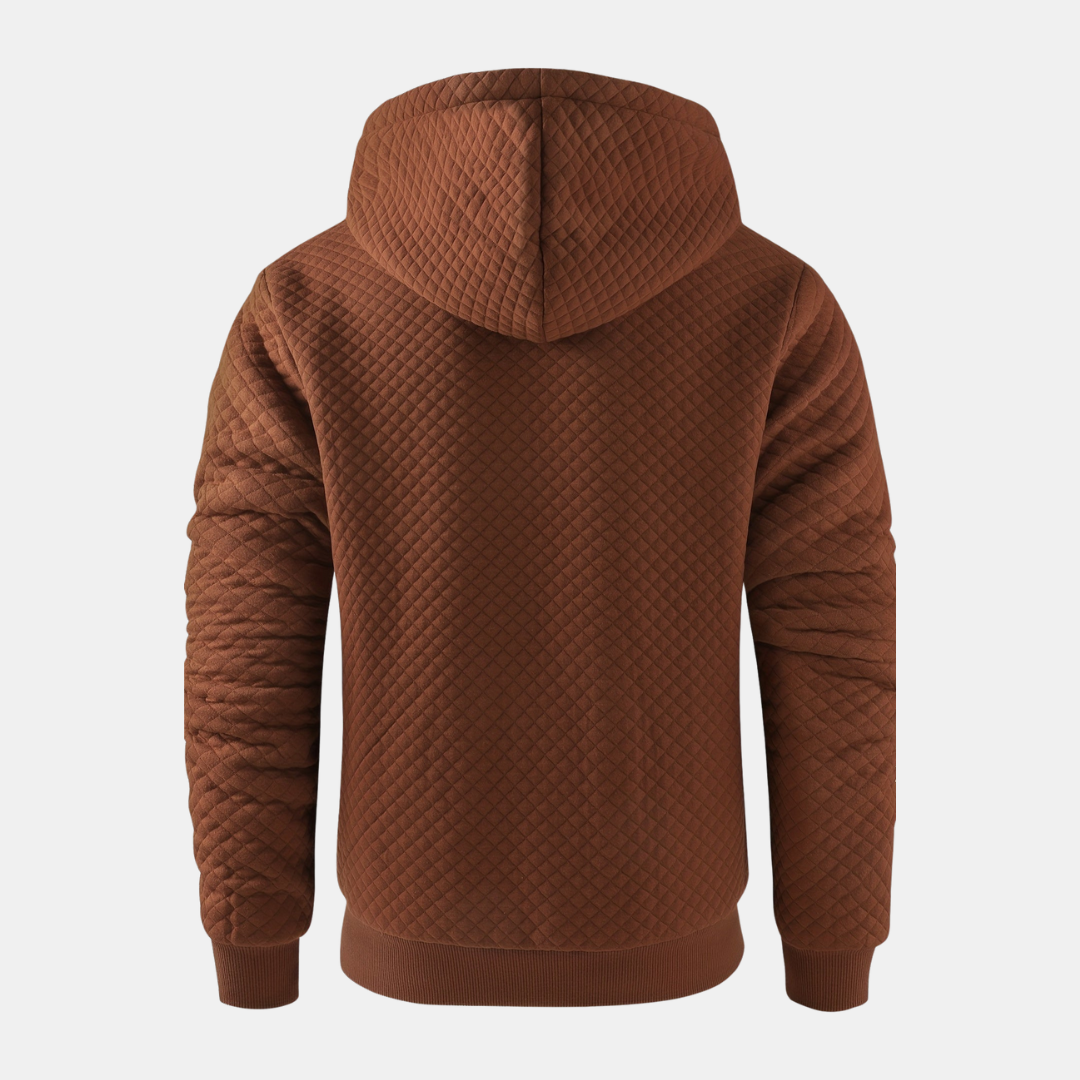 Heren Hoodie Met Rits En Warme Fleece Voering