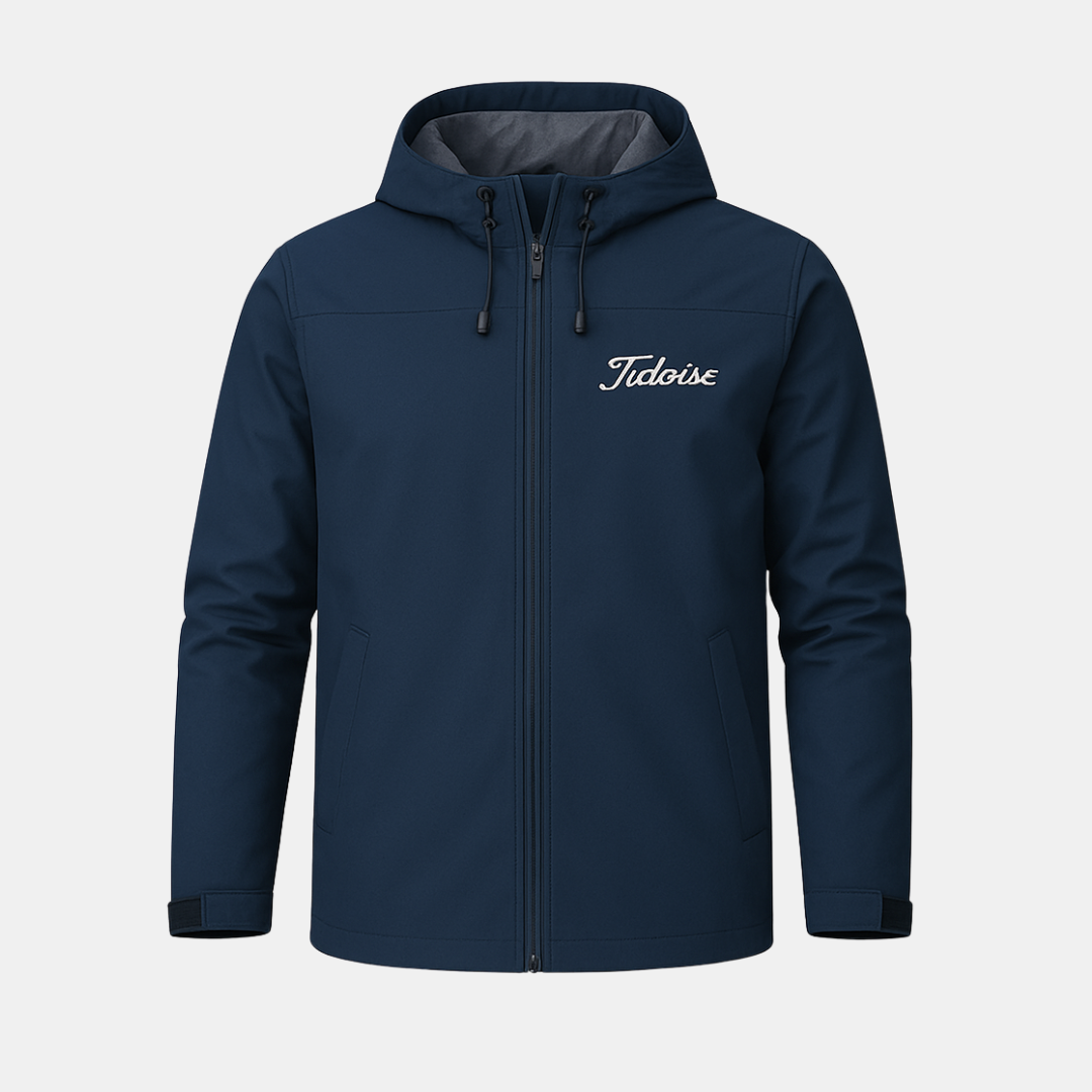 Heren Jas Met Capuchon En Waterafstotende Afwerking
