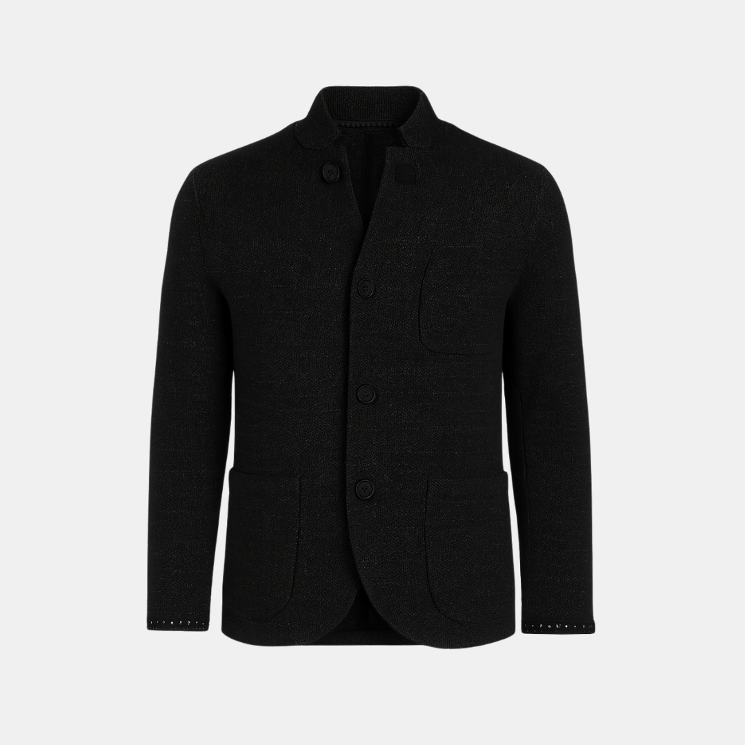 Heren Jas Met Opstaande Kraag En Knoopsluiting In Slim Fit