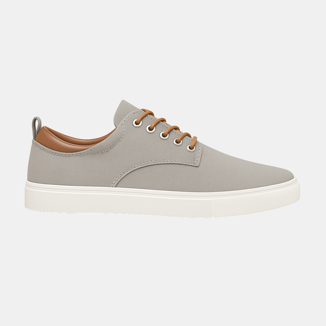 Heren Lage Sneakers Met Strakke Zool En Vetersluiting