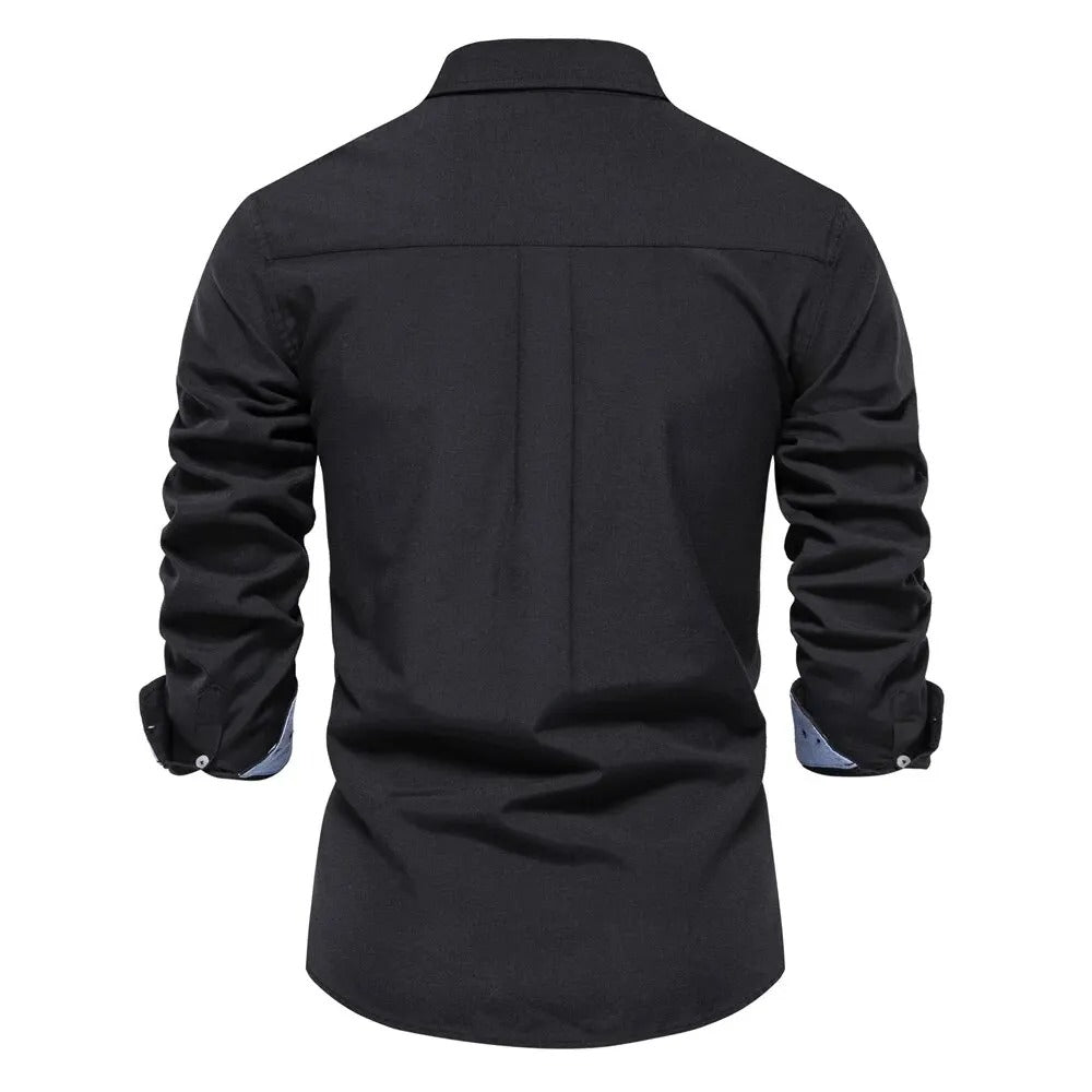 Heren Overhemd Slim Fit Met Lange Mouwen