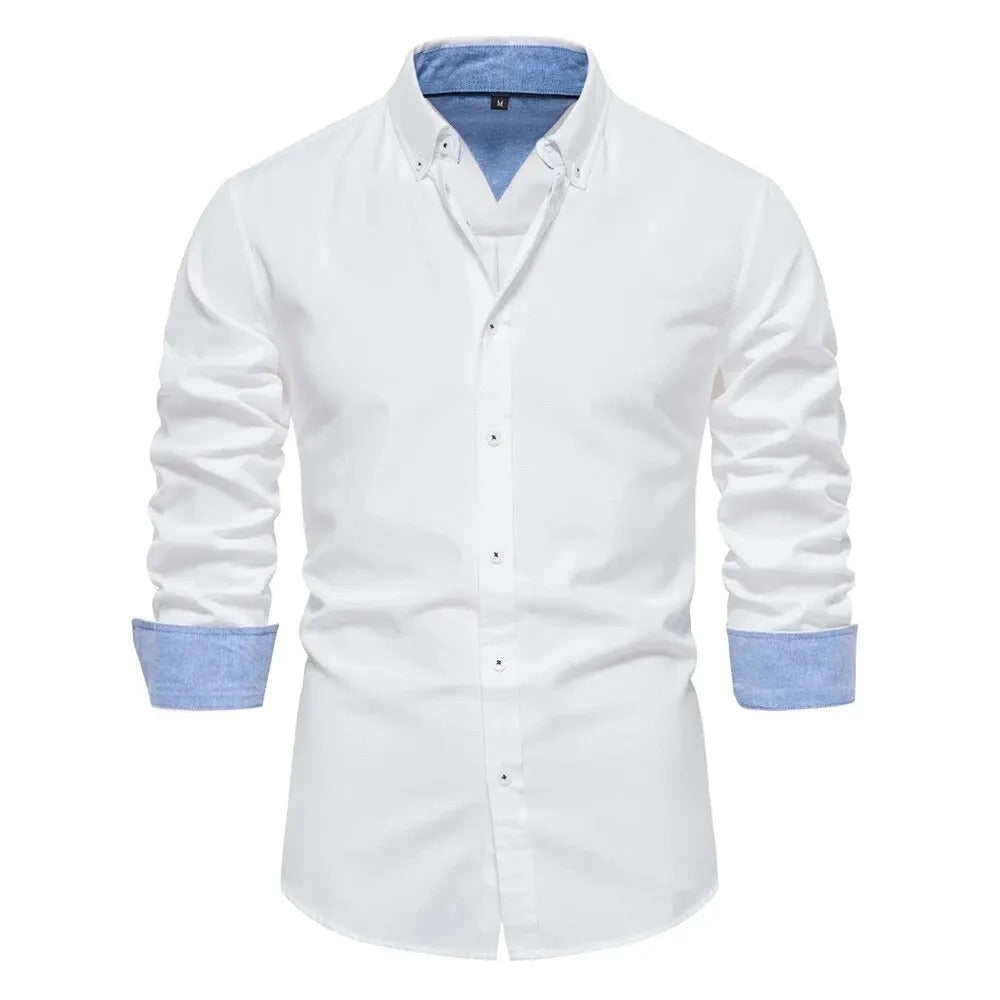 Heren Overhemd Slim Fit Met Lange Mouwen