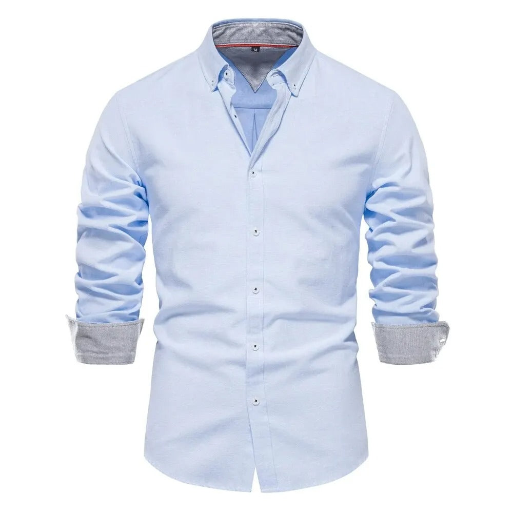 Heren Overhemd Slim Fit Met Lange Mouwen