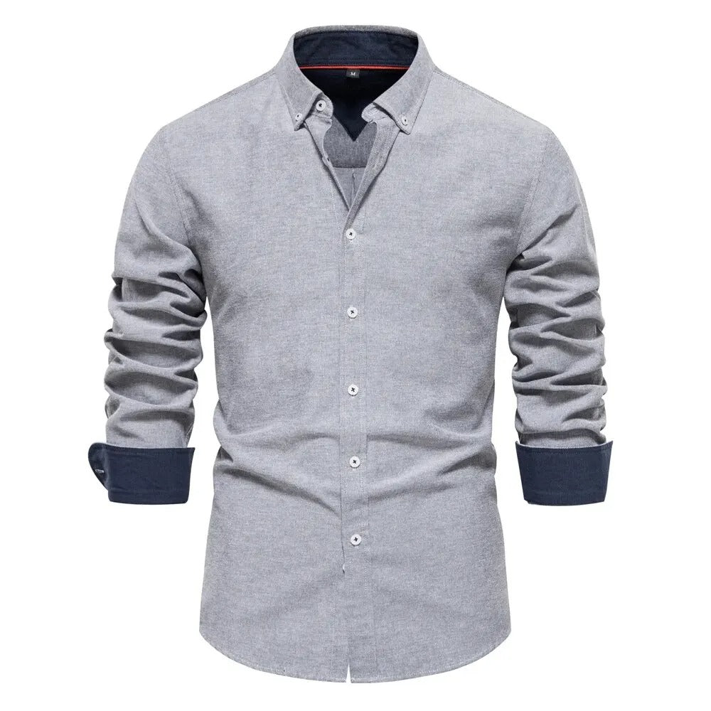 Heren Overhemd Slim Fit Met Lange Mouwen