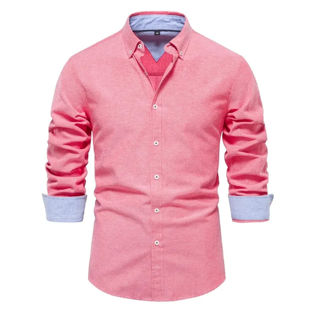Heren Overhemd Slim Fit Met Lange Mouwen