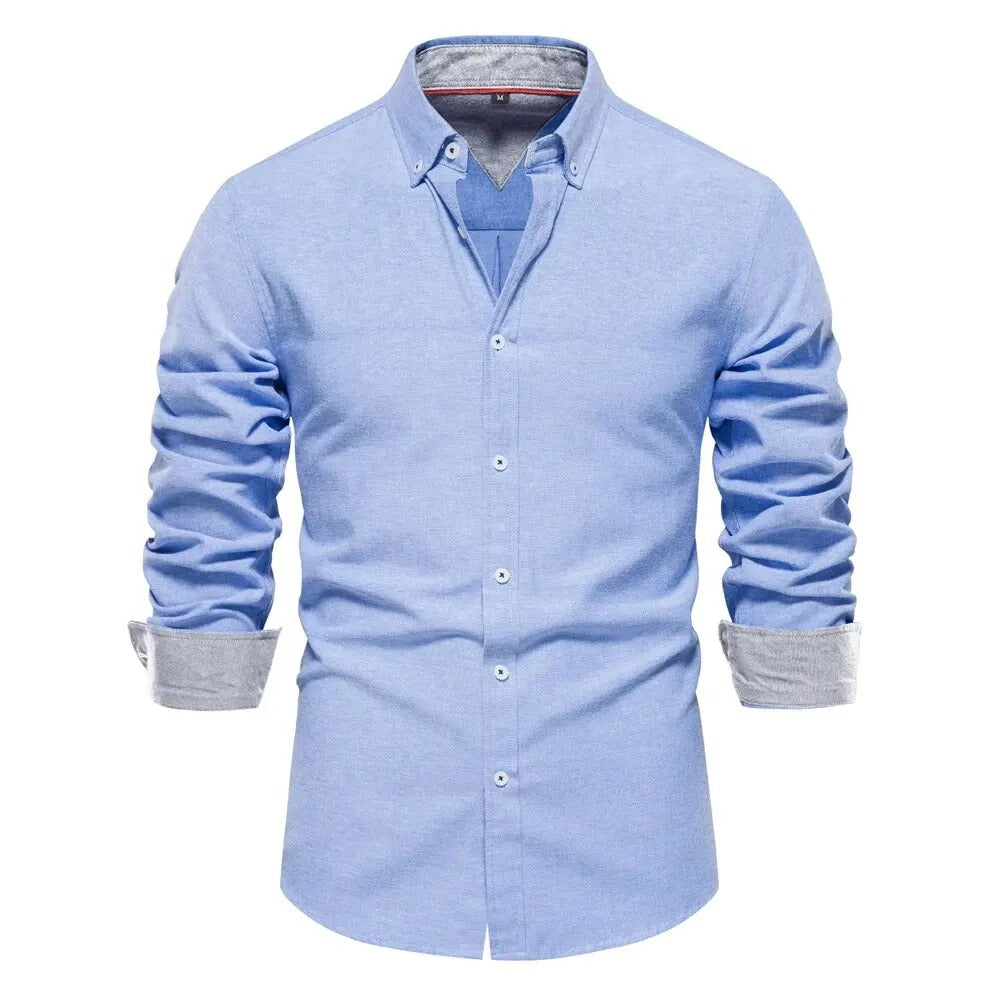 Heren Overhemd Slim Fit Met Lange Mouwen