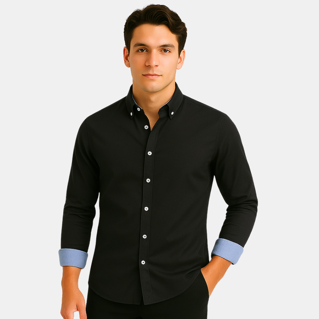 Heren Overhemd Slim Fit Met Lange Mouwen