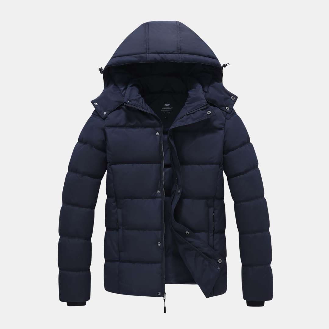 Heren Puffer Jas Met Capuchon En Ritssluiting