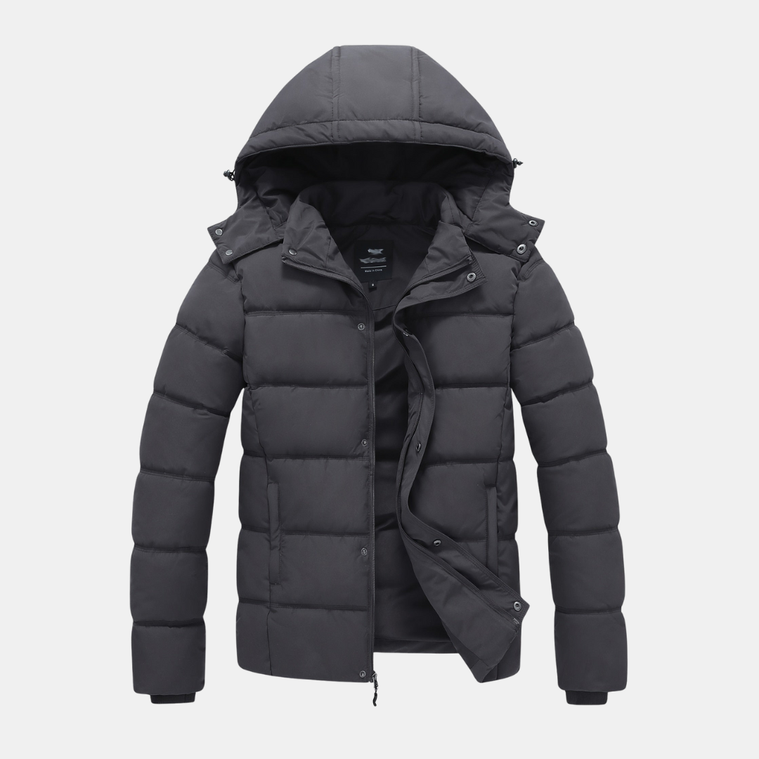 Heren Puffer Jas Met Capuchon En Ritssluiting
