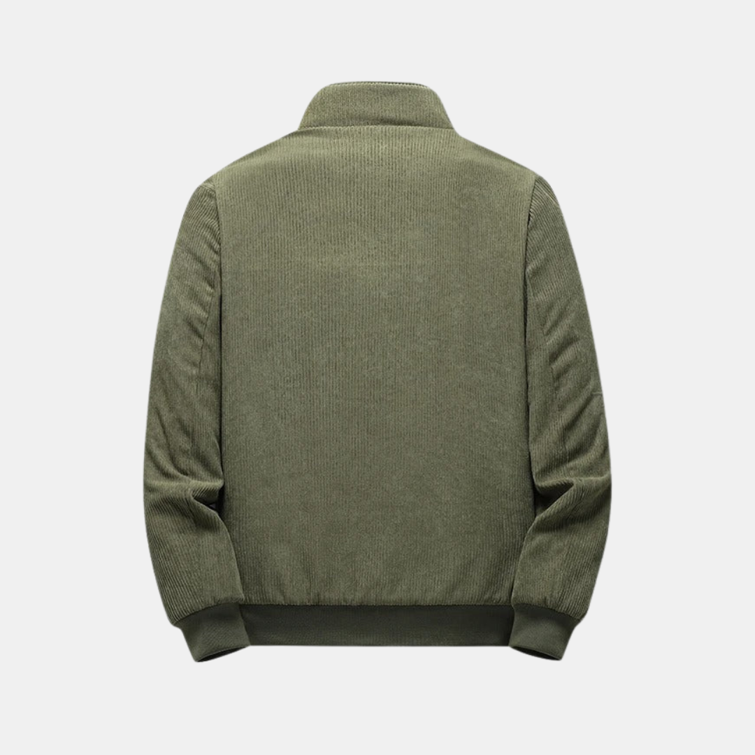 Heren Ribcord Bomberjack Met Rits En Comfortabele Pasvorm