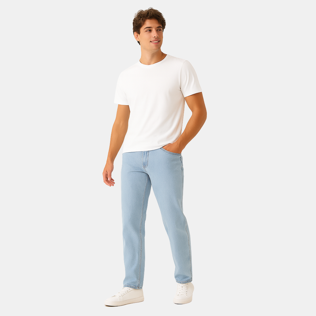 Heren Straight-Fit Jeans Met Moderne Look
