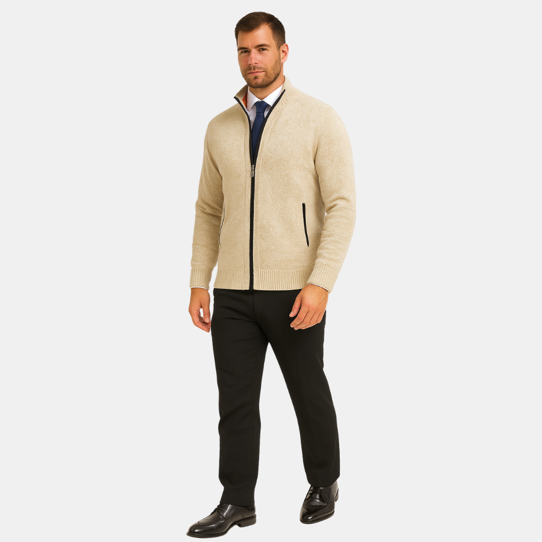 Heren Vest Met Opstaande Kraag En Ritssluiting