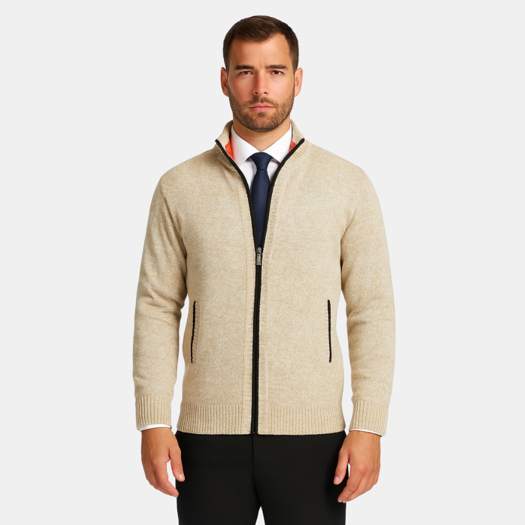 Heren Vest Met Opstaande Kraag En Ritssluiting