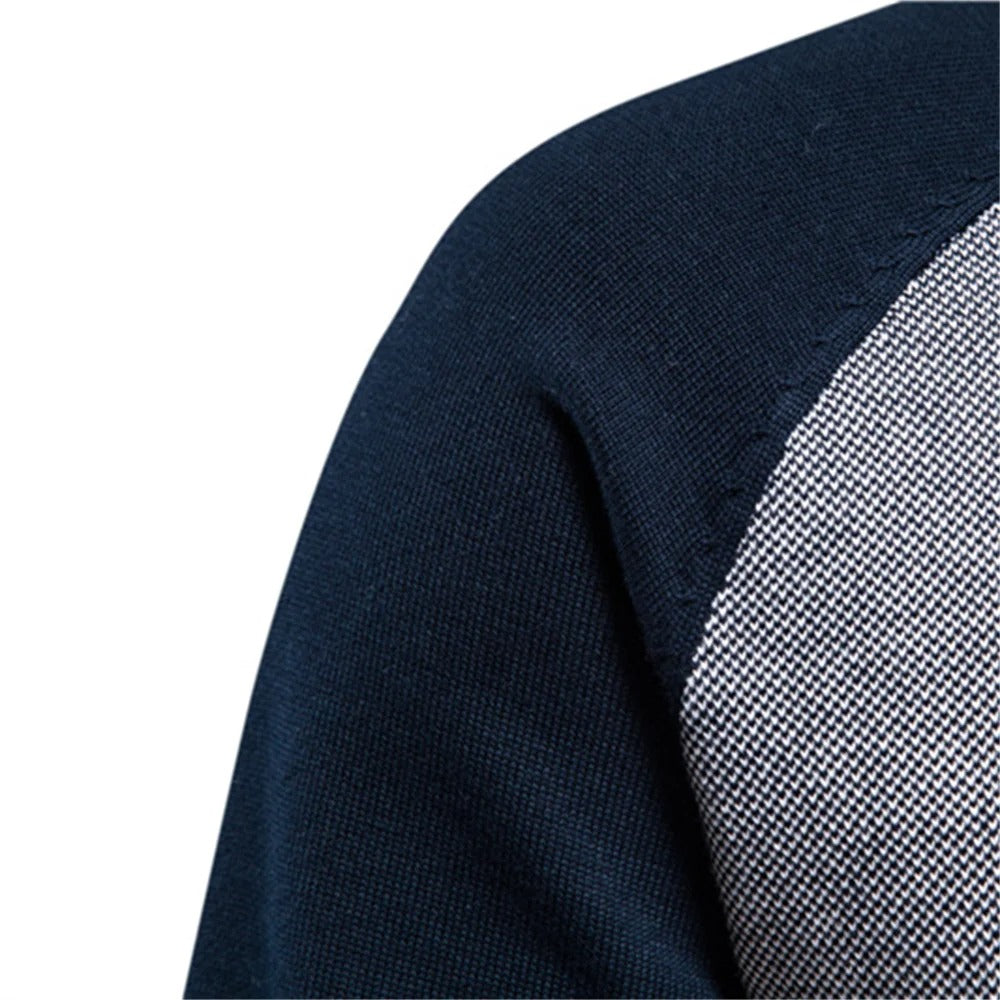 Heren Vest Met Rits En Contrasterende Mouwen