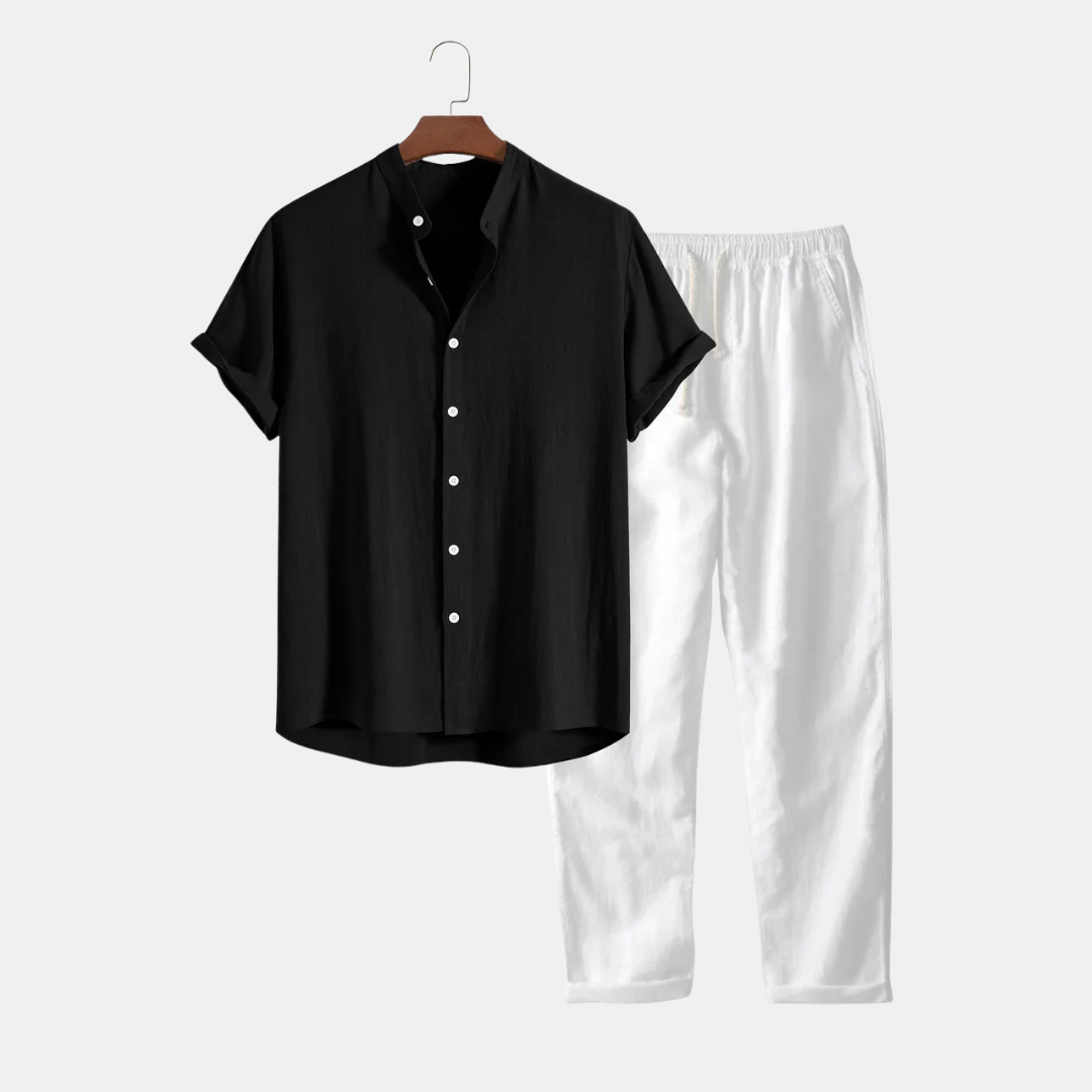 Heren Zomerset Met Korte Mouwen Shirt En Luchtige Broek