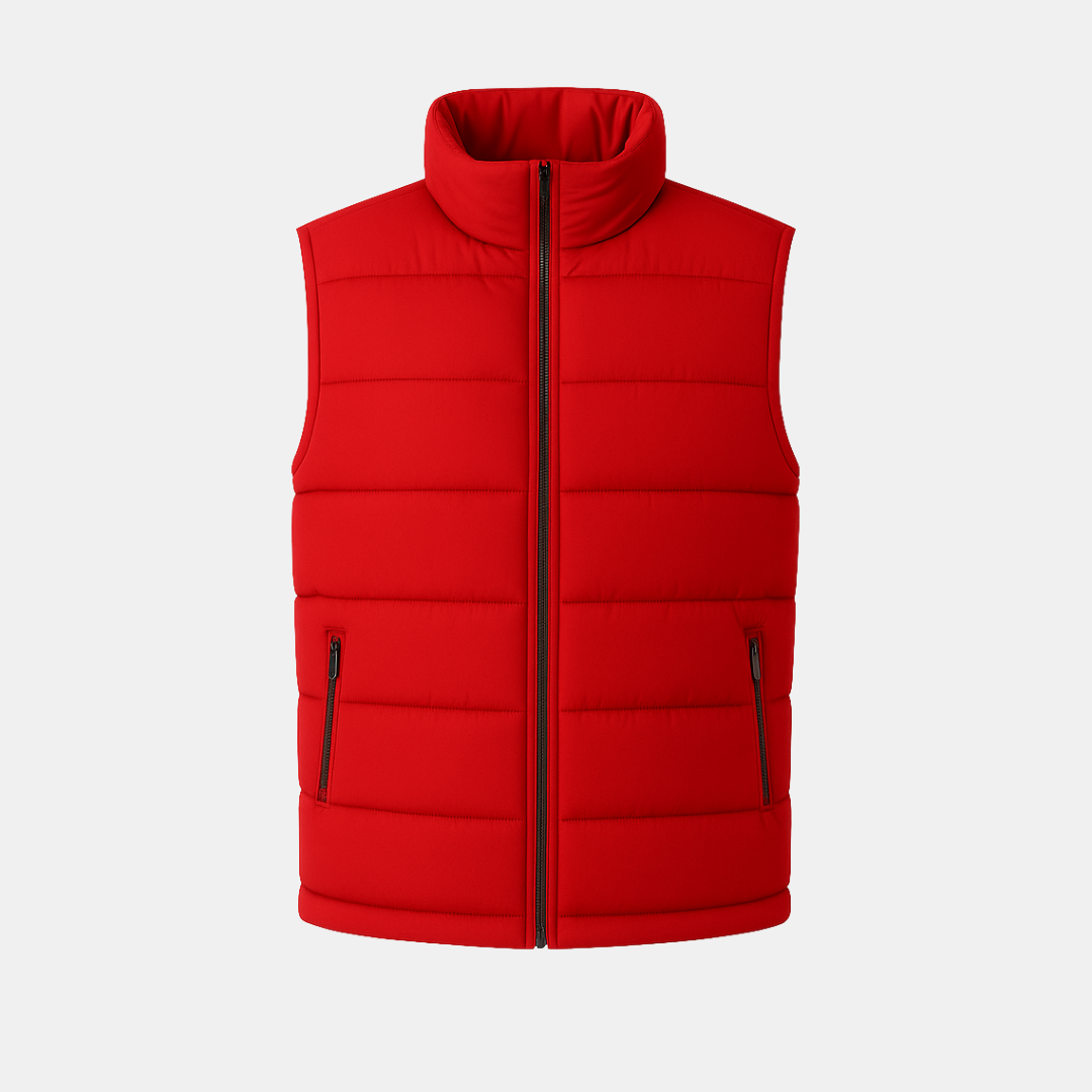 Heren Gewatteerde Bodywarmer Met Ritssluiting