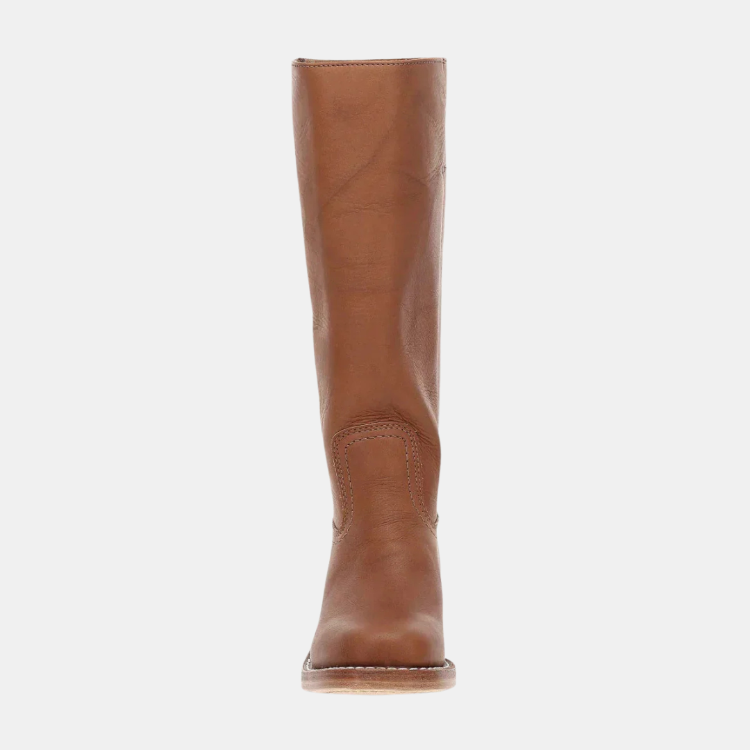 Hoge Dames Laarzen Met Leren Look