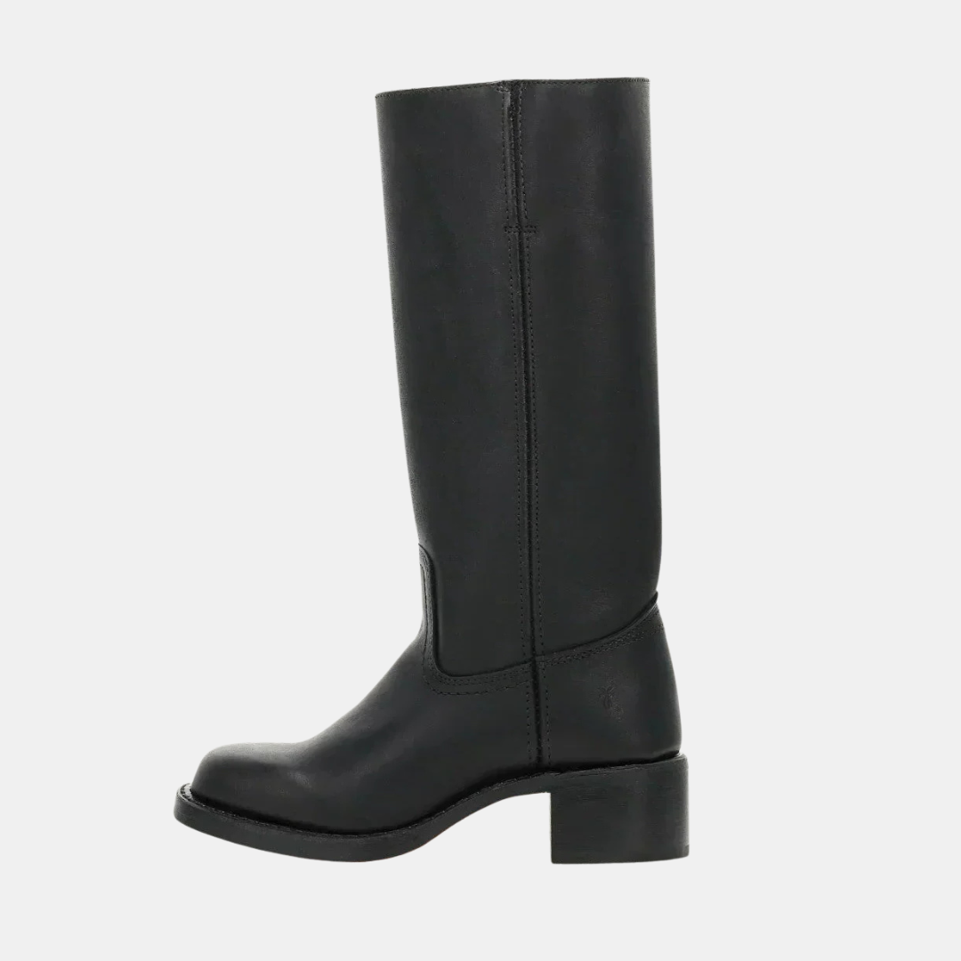 Hoge Dames Laarzen Met Leren Look