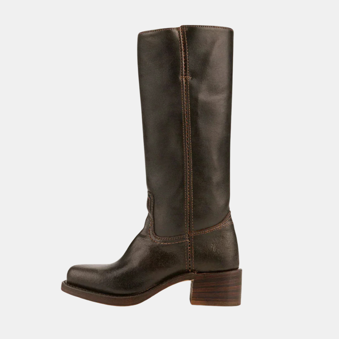 Hoge Dames Laarzen Met Leren Look