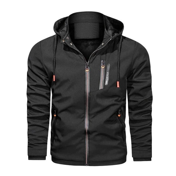 Jeroen Sportieve Outdoor Heren Jas Met Capuchon