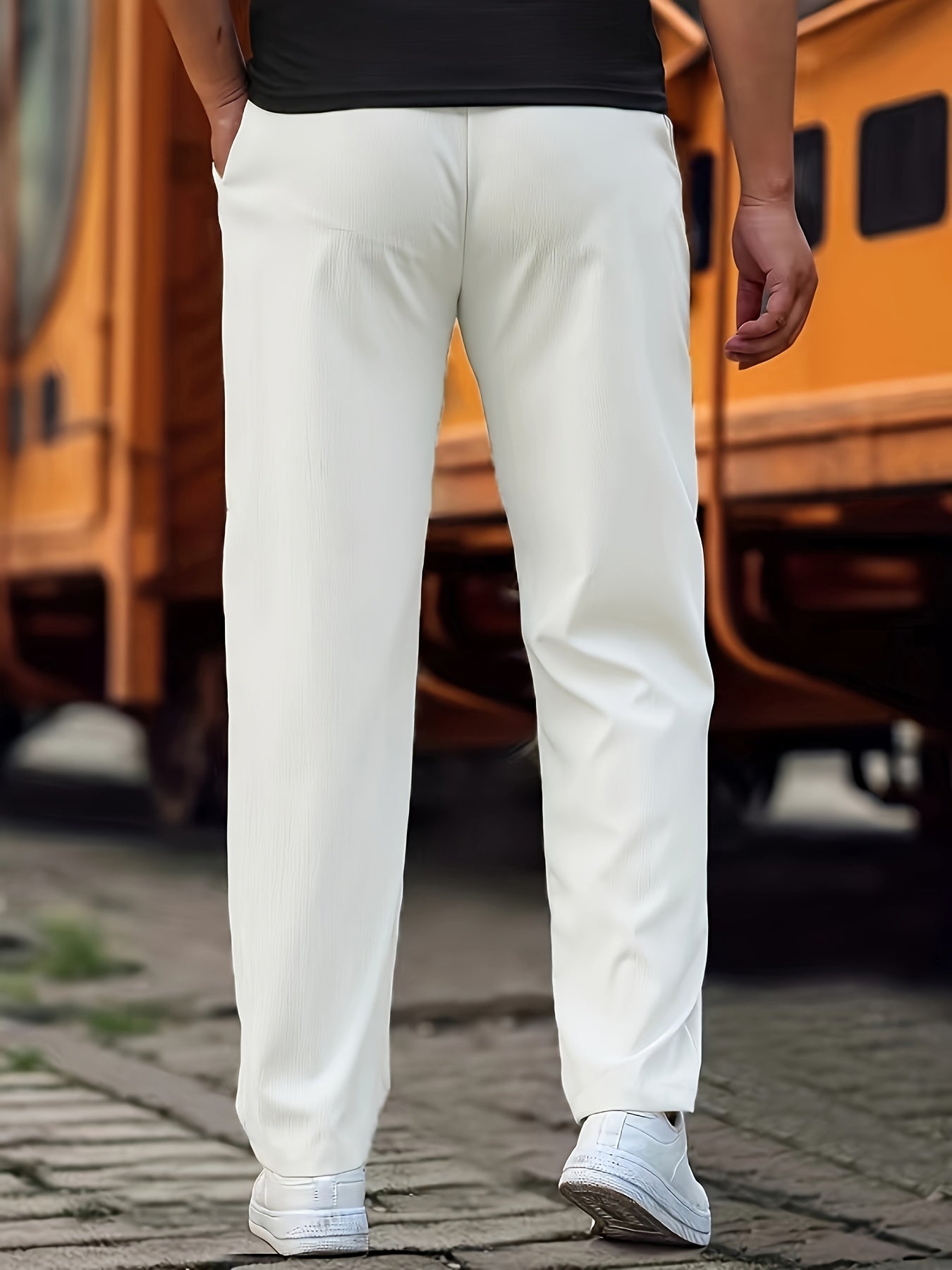 Lucas comfortabele oversized heren broek met trekkoord
