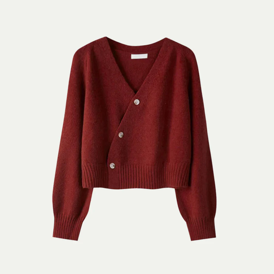 Maddie Dames vest met knopen en V-hals
