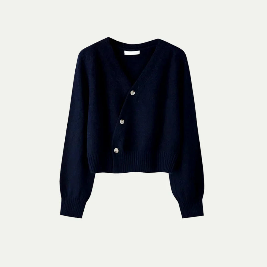 Maddie Dames vest met knopen en V-hals