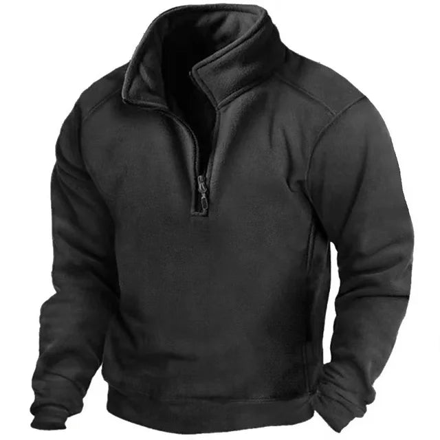 Mayson Fleece trui met halve rits voor heren