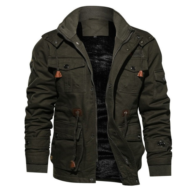 Michel Heren Winterjas Met Capuchon En Zakdetails