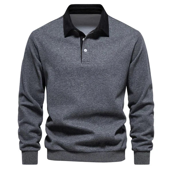 Roberto Heren Polosweater met lange mouwen