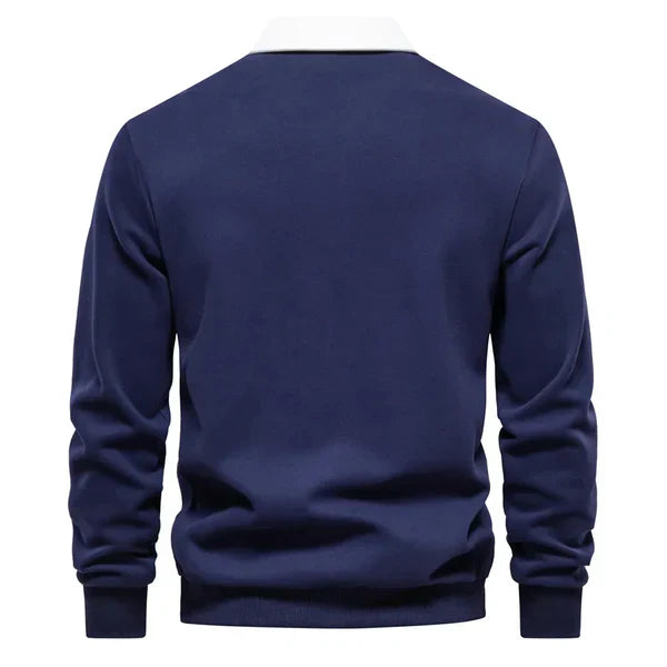 Roberto Heren Polosweater met lange mouwen