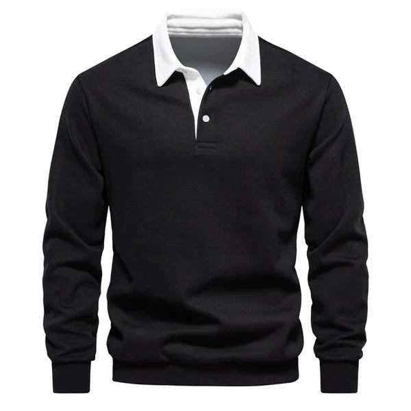 Roberto Heren Polosweater met lange mouwen
