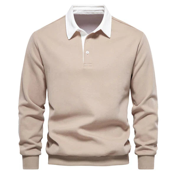 Roberto Heren Polosweater met lange mouwen