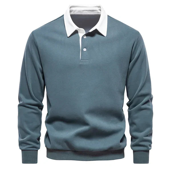 Roberto Heren Polosweater met lange mouwen