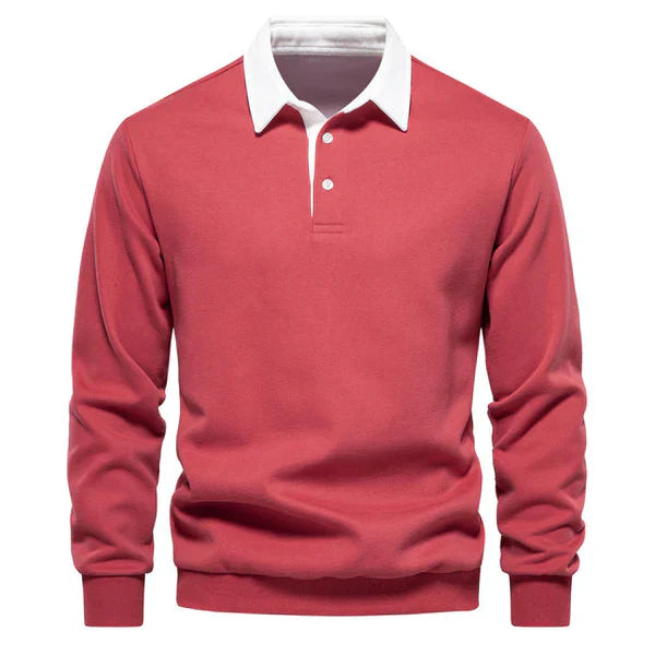 Roberto Heren Polosweater met lange mouwen