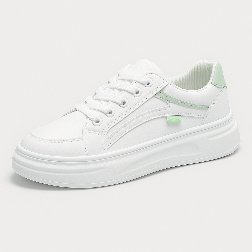 Stephany witte sneakers dames met frisse accenten