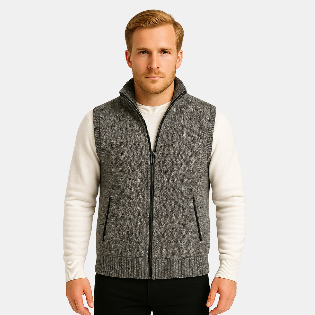 The Arvon Knit Zip Vest