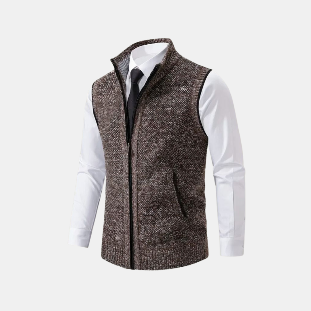 The Arvon Knit Zip Vest