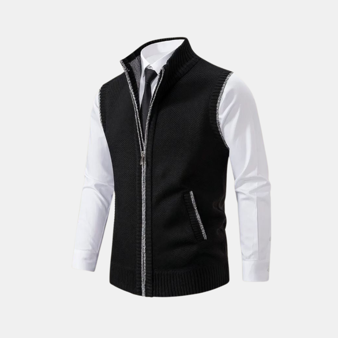 The Arvon Knit Zip Vest