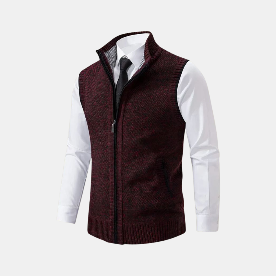 The Arvon Knit Zip Vest