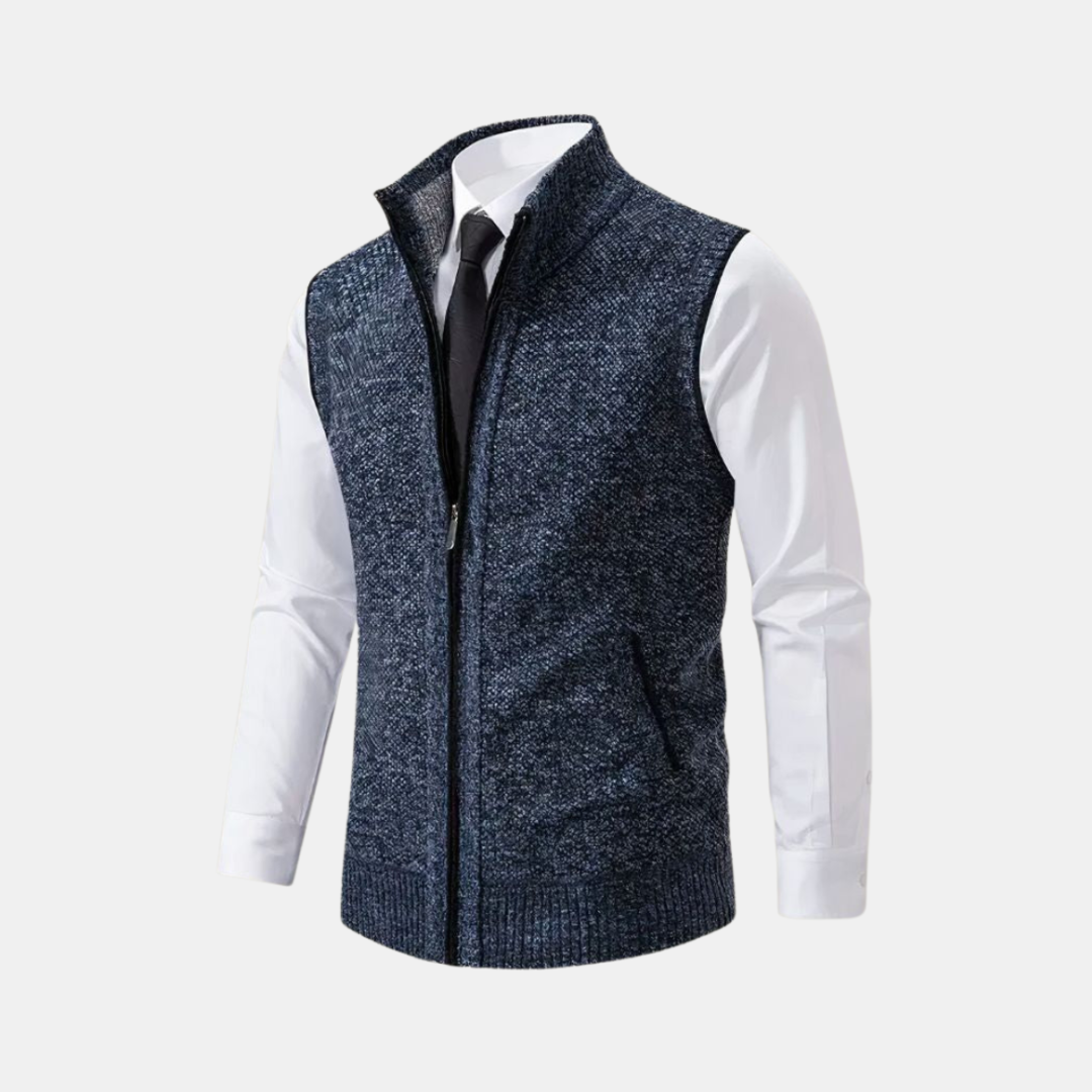 The Arvon Knit Zip Vest